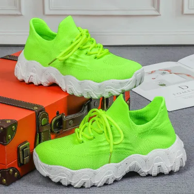 Plus Size Women's Casual Breathable Slip On Sneakers Round Toe Low Top