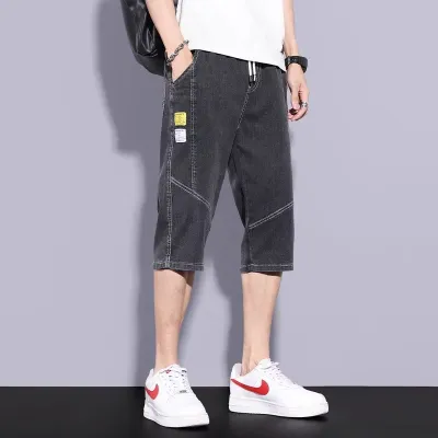 Men Fashion Straight Denim Shorts Youth Popular