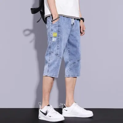 Men Fashion Straight Denim Shorts Youth Popular