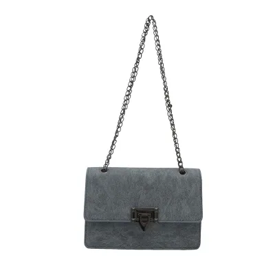 Women Retro Chain Small Square Shoulder Bag PU Crossbody