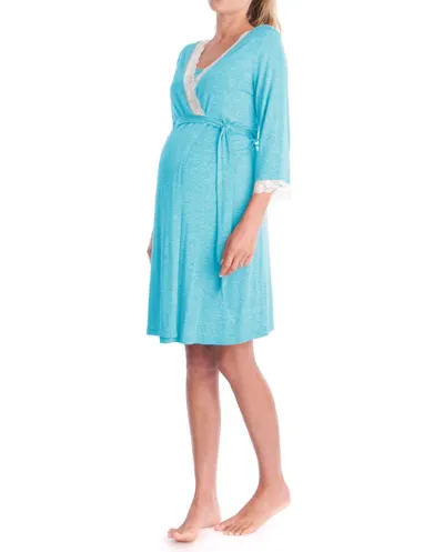 Maternity Casual Lace-Up Pajamas with V-Neck and Long Sleeve