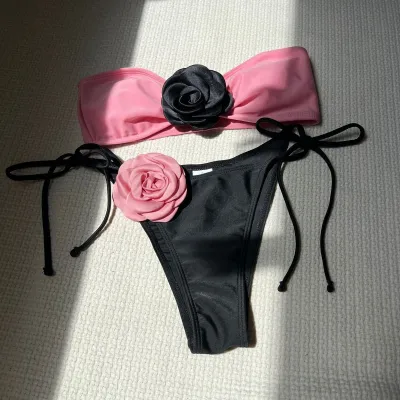 Women Sexy Stereo Floral Bikini