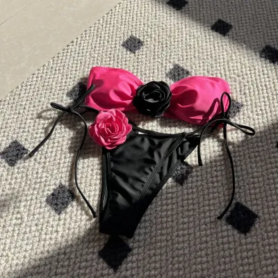 Women Sexy Stereo Floral Bikini