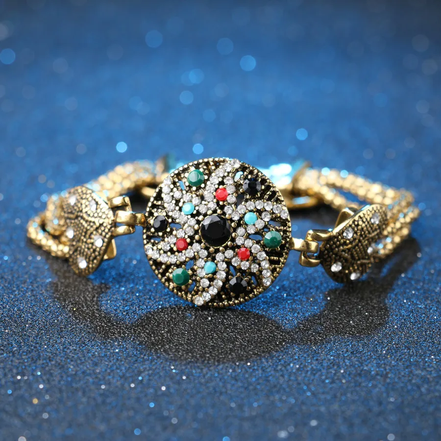 Women's Fashion Retro Boho Alloy Zircon Bracelet