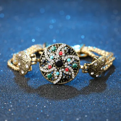 Women's Fashion Retro Boho Alloy Zircon Bracelet