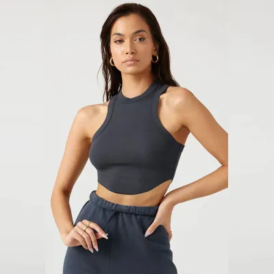 Women's Quick-Drying Nylon Sports Tank Top - Solid Color Tight Fit