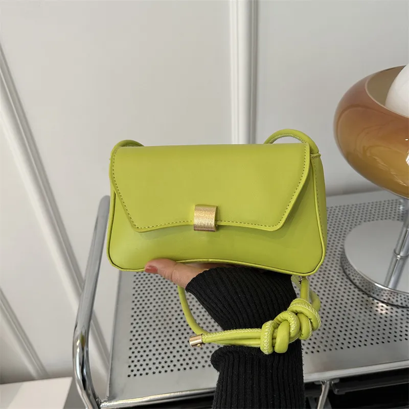 Women Casual Solid Color Small Square Underarm PU Shoulder Bag
