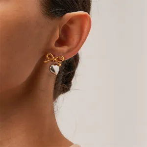 Women Fashion Elegant Titanium Steel Love Pendant Earrings