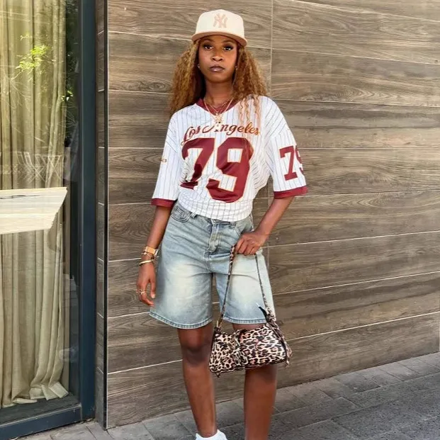 Women Casual Street Hipster Digital Printed V-Neck Short Sleeve Loose Jersey T-Shirt