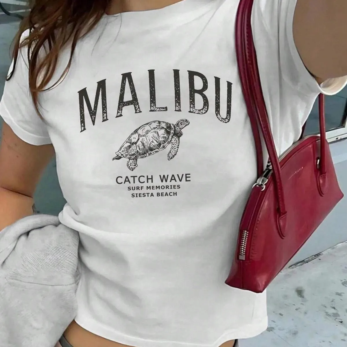 Women Fashion Casual Animal Print Short-Sleeve Slim Fit T-Shirt