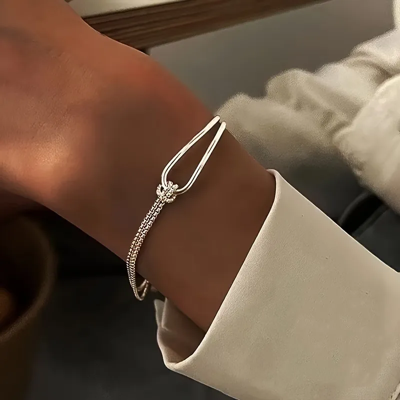 Women Fashion Double-Layer Knot Literature And Art Retro Bracelet