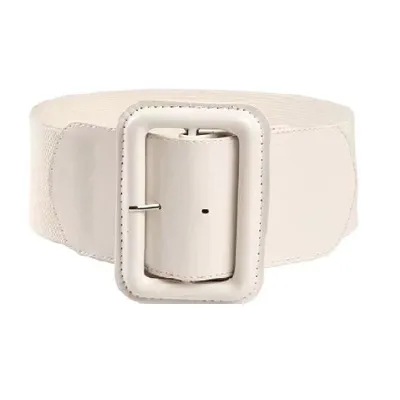 Women's Fashion Casual Solid Color Big Buckle Wide Belt