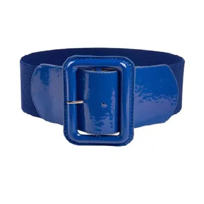 Women's Fashion Casual Solid Color Big Buckle Wide Belt