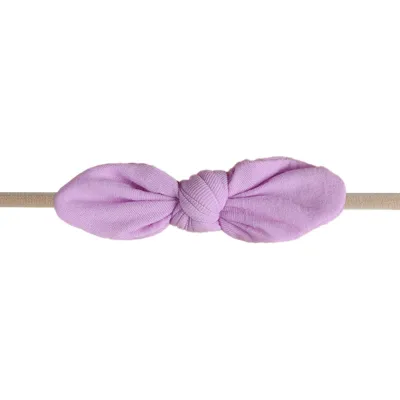 Kids Cute Solid Color Cloth Bow Headband Hair Accessories