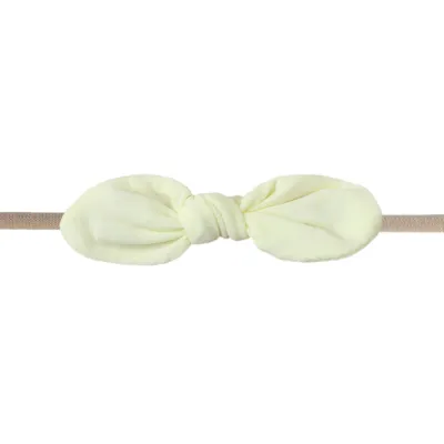 Kids Cute Solid Color Cloth Bow Headband Hair Accessories