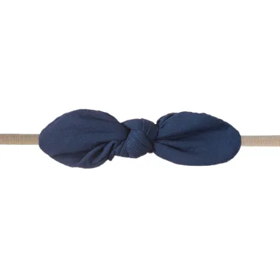 Kids Cute Solid Color Cloth Bow Headband Hair Accessories