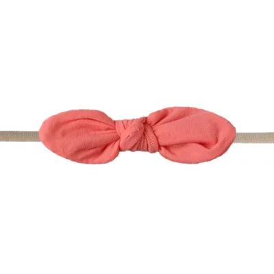 Kids Cute Solid Color Cloth Bow Headband Hair Accessories