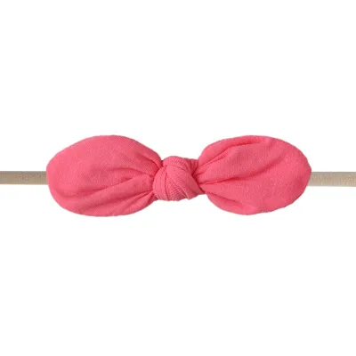 Kids Cute Solid Color Cloth Bow Headband Hair Accessories