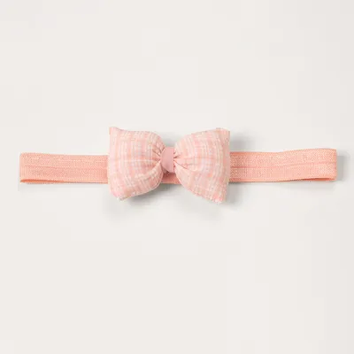 Kids Cute Plaid Bow Headband Floral Cloth Children Hair Band