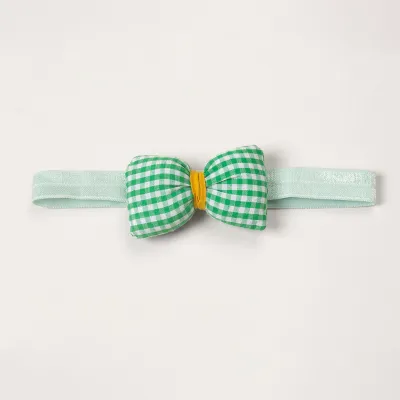 Kids Cute Plaid Bow Headband Floral Cloth Children Hair Band