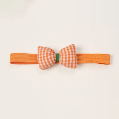 Kids Cute Plaid Bow Headband Floral Cloth Children Hair Band
