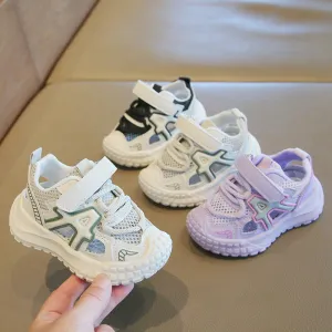 Kids Unisex Casual Sports Alphabet Velcro Mesh Sandals
