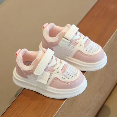 Kids Unisex Casual Sports Alphabet Velcro Mesh Sneakers