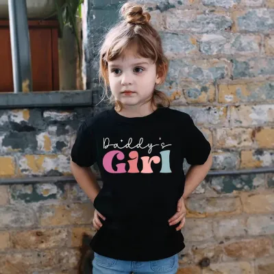 Kids Toddler Girls Casual Alphabet Print Short Sleeve T-Shirt