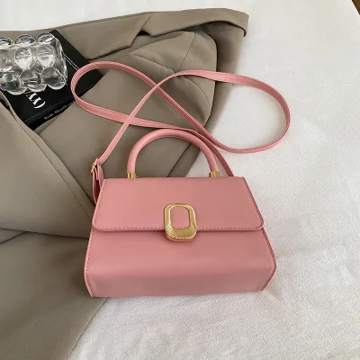 Women's Simple Retro Flip Handbag with Magnetic Buckle PU Street Trend