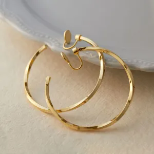 Women Moebius Circle Hoop Earring Copper Exaggerated Geometric