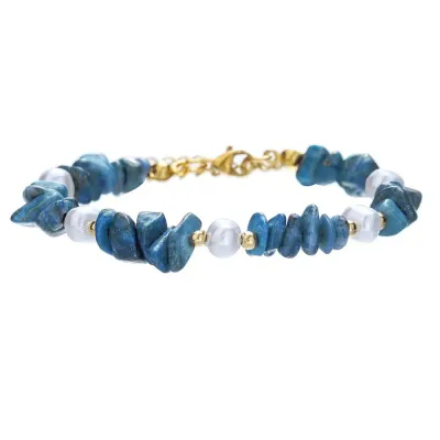 Vintage Women Crystal Pearl Beaded Bracelet