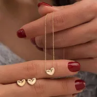 Dazzling Oval Gem Necklace Earrings Ring Set