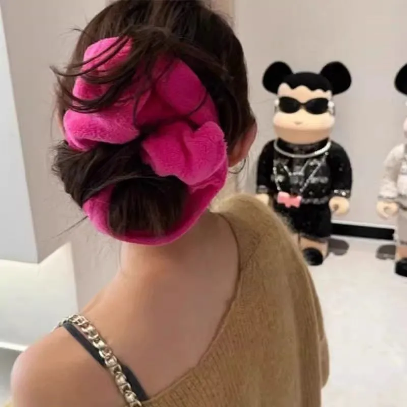Oversized Plush Towel Hair Ring Large Scrunchie Women High Elasticity