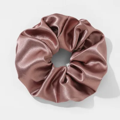 Solid Color Satin Oversized Large Size Scrunchie Hair Tie