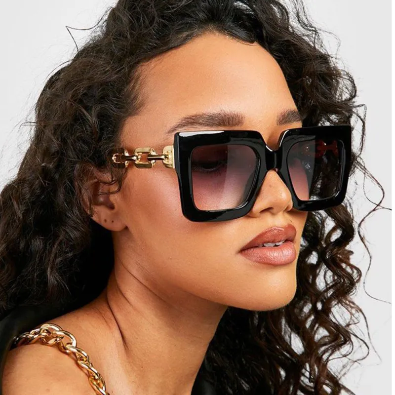 Fashion UV Protection Box Sunglasses PC Square Frame
