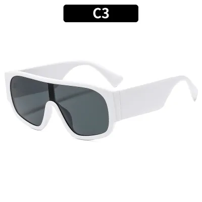 Fashion Outdoor Oversized One-Body Lens Square Sunglasses