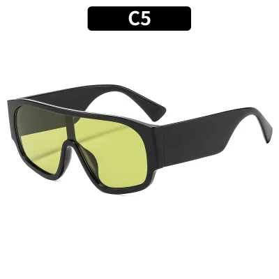 Fashion Outdoor Oversized One-Body Lens Square Sunglasses