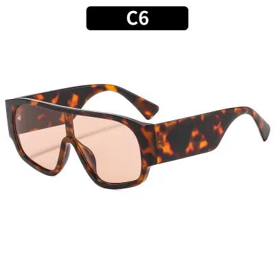 Fashion Outdoor Oversized One-Body Lens Square Sunglasses