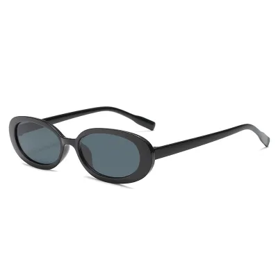 Retro Oval Small Frame PC AC Sunglasses