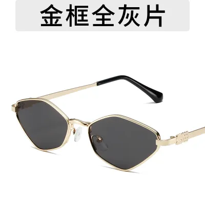 Fashion Beach Polygon Metal Sunglasses