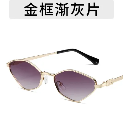 Fashion Beach Polygon Metal Sunglasses