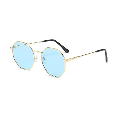 Classic Retro Metal Multi-Sided Square Frame Sunglasses