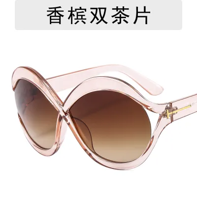 Fashion Large Frame PC Sunglasses Round Frame Commuter