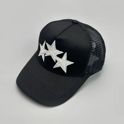 Spring Summer Star Patch Baseball Cap Polyester Adjustable Dome
