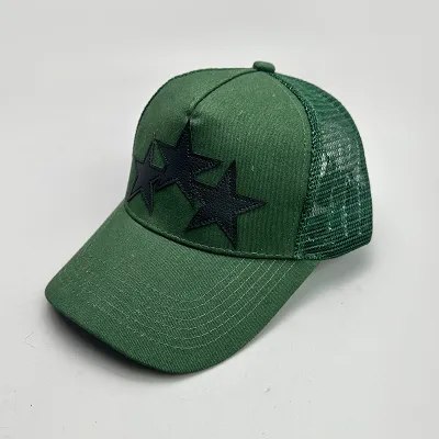 Spring Summer Star Patch Baseball Cap Polyester Adjustable Dome