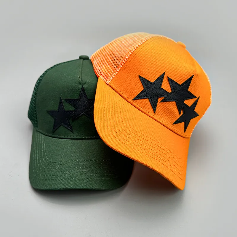 Spring Summer Star Patch Baseball Cap Polyester Adjustable Dome