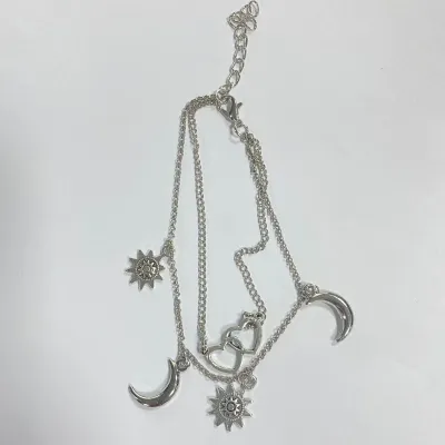 Fashion Star Moon Heart-Shaped Simple Alloy Anklet
