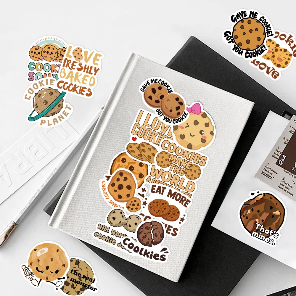 Cute Simple Cartoon Cookie Sticker 50pcs/Set
