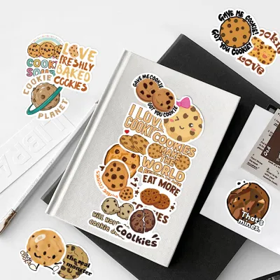 Cute Simple Cartoon Cookie Sticker 50pcs/Set