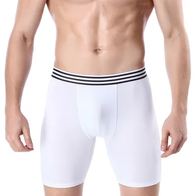 Men Casual Ice Silk Quick-Drying Mid-Waist Underwear